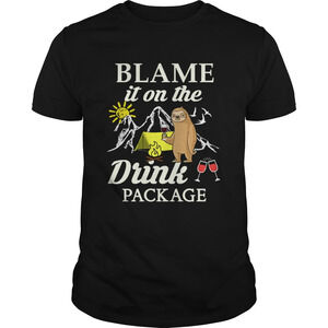 Sloth Blame It On The Drink Package Tshirt